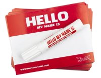 Sticker Hello My Name - RED