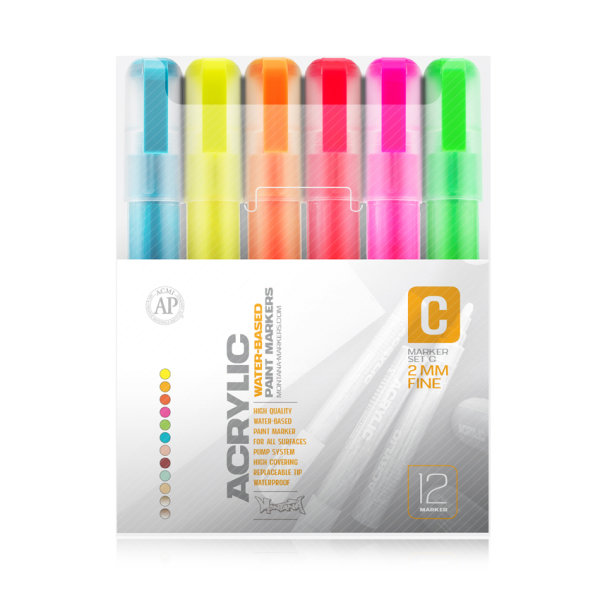 Montana ACRYLIC Marker Set 2mm C 12er Fine