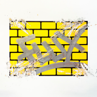 Flux Eggshell Bricks Stickers 50 STK Yellow